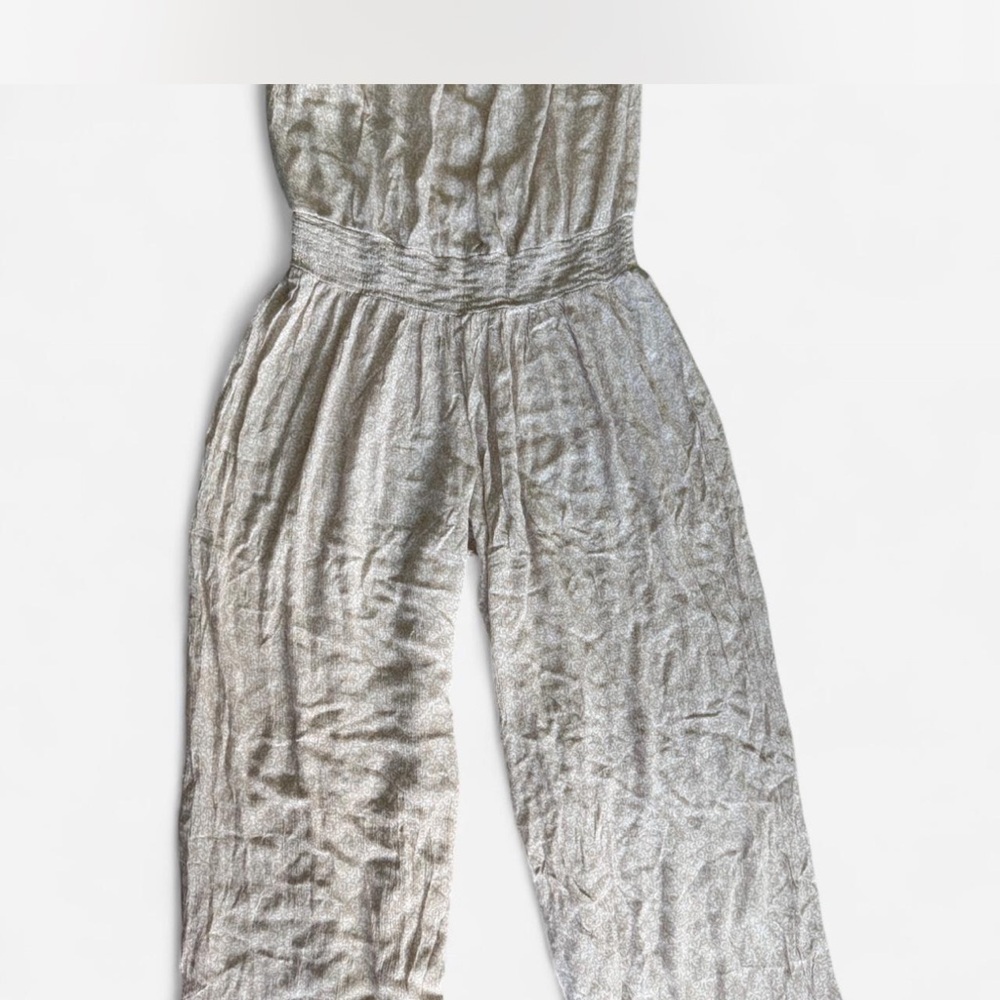 New York & Company Shimmering Silver Jumpsuit